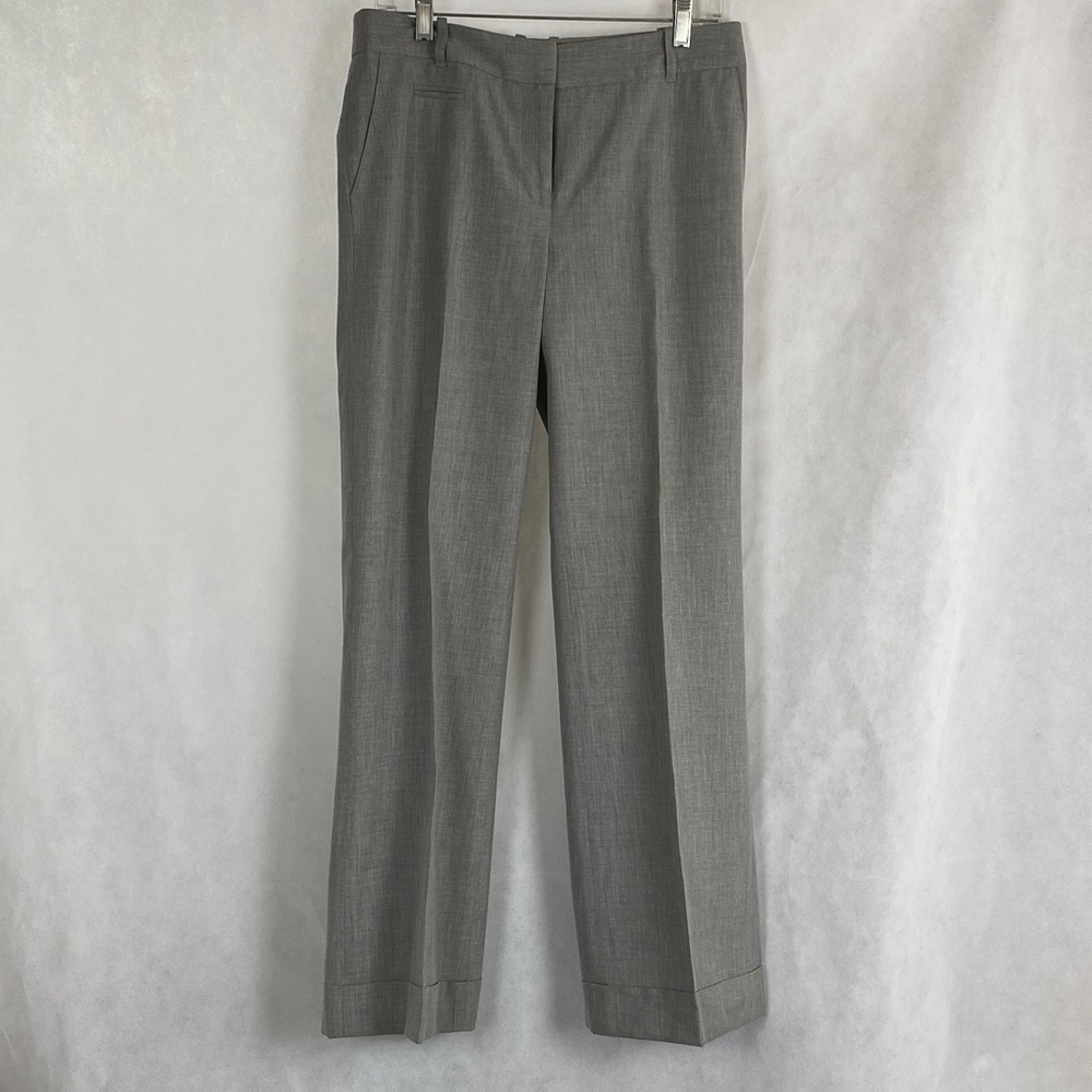 EUC LOFT Wide-Legged Gray Trousers with Cuffs - Size 4